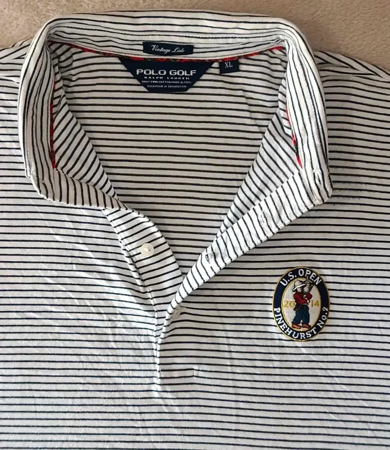 Ralph Lauren U.S. Open Vintage Lisle Golf Polo Size XL – photo 5